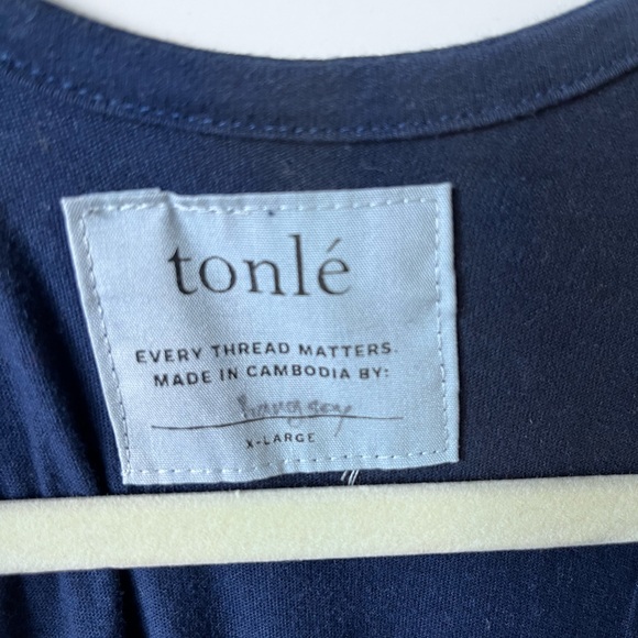 tonle Navy Wrap Dress XL - Picture 2 of 3